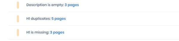 basic seo audit ranking serp metadata missing h1 h2